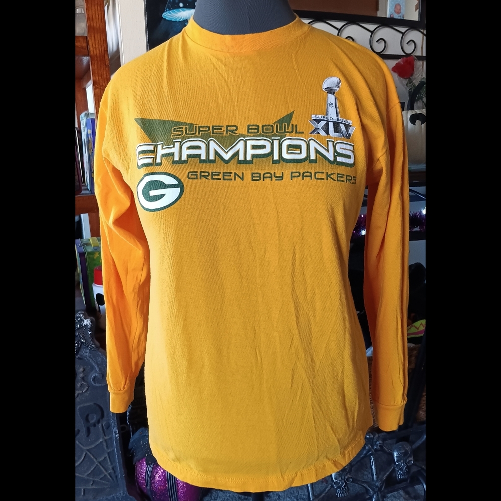 💛💚*4/$15* Green Bay Packers Delta Pro Super Bowl XLV Long Sleeve Yellow Large